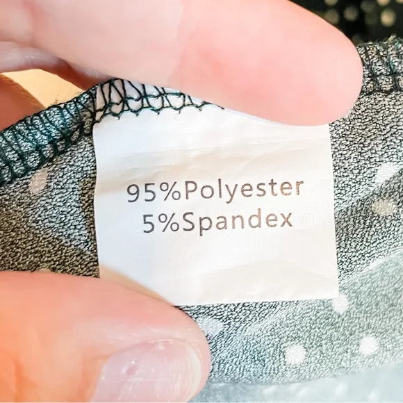 AMAZON green polka dot print wrap dress - Picture 9 of 9